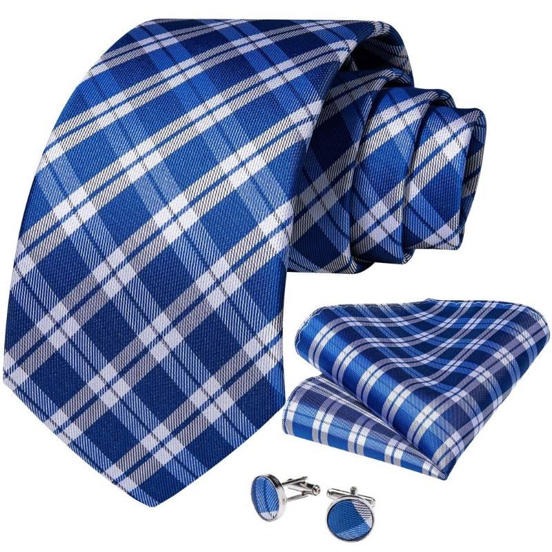 Blauwe Schotse stropdas