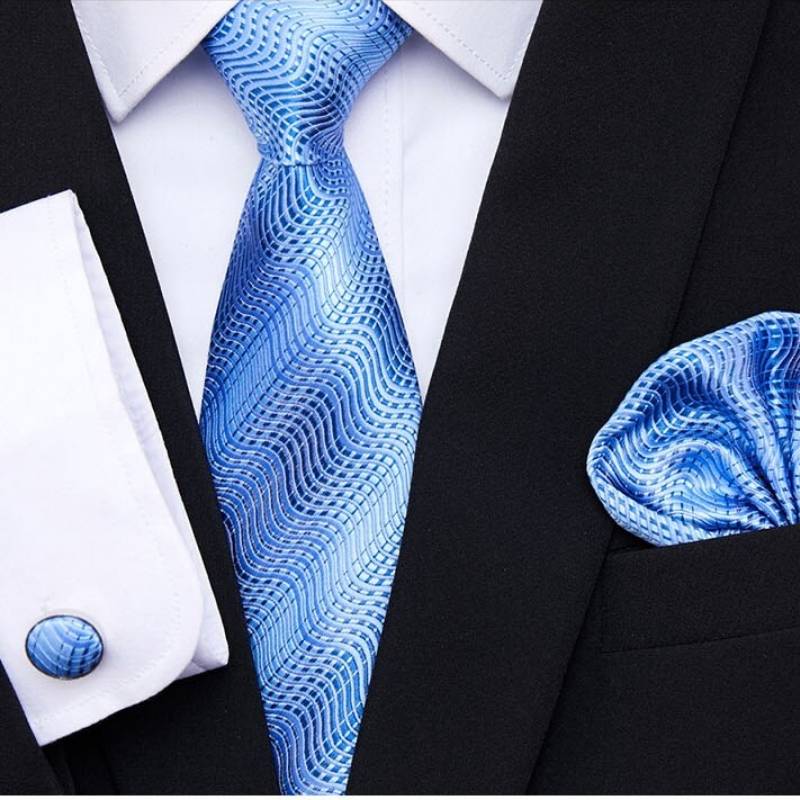 Lichtblauwe stropdas