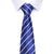 Blauw-wit gestreepte stropdas