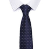 Marineblauwe stropdas met witte stippen