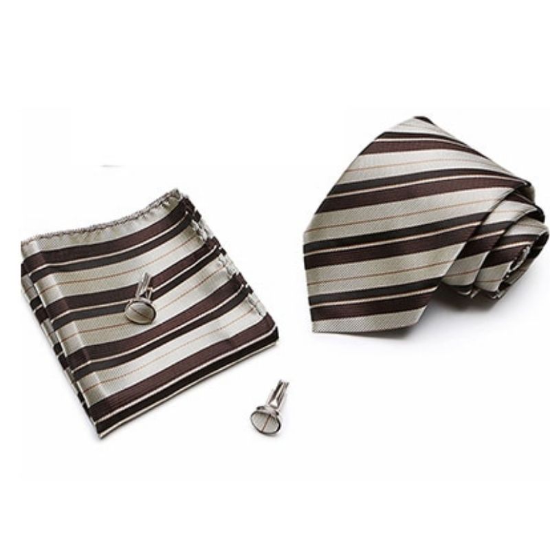 Bruin En Beige Stropdas