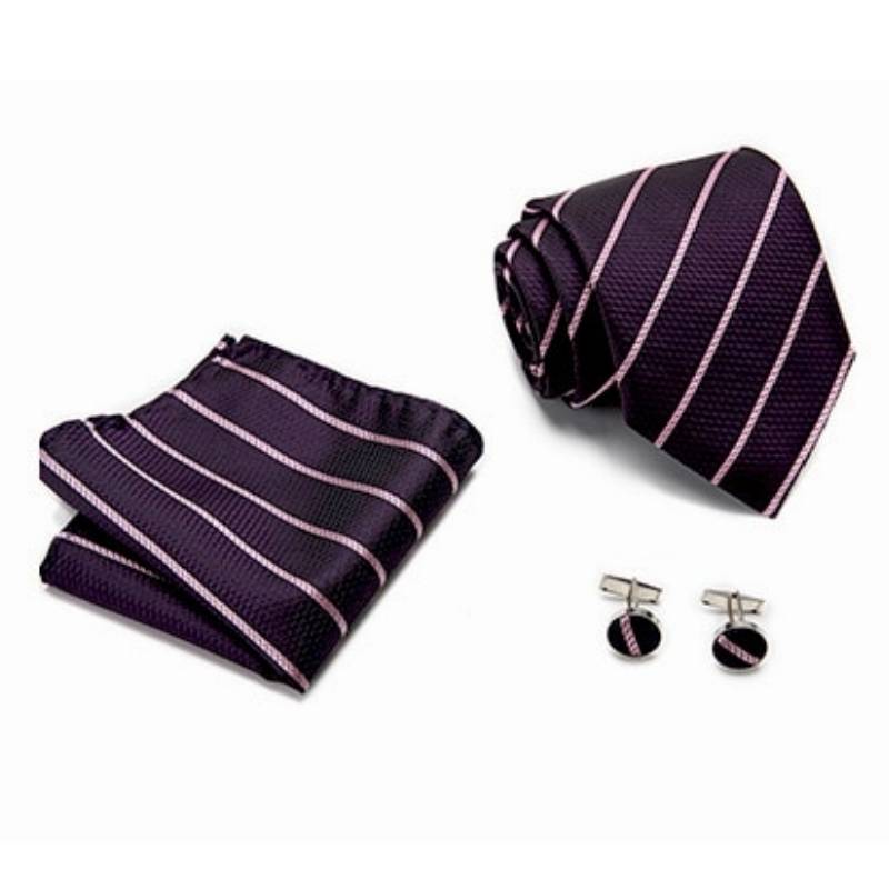 Paarse zijden stropdas