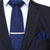 Marineblauwe wollen stropdas