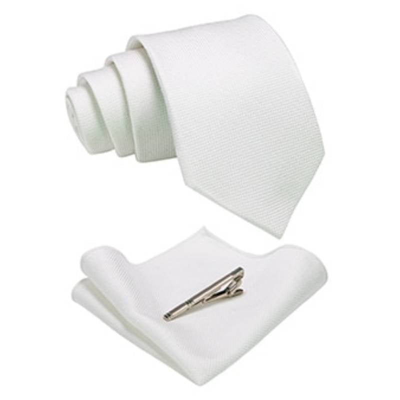 Witte wollen stropdas