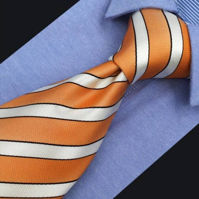 Oranje gestreepte stropdas