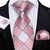 Roze en beige geruite stropdas