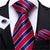 Rood blauw gestreepte stropdas